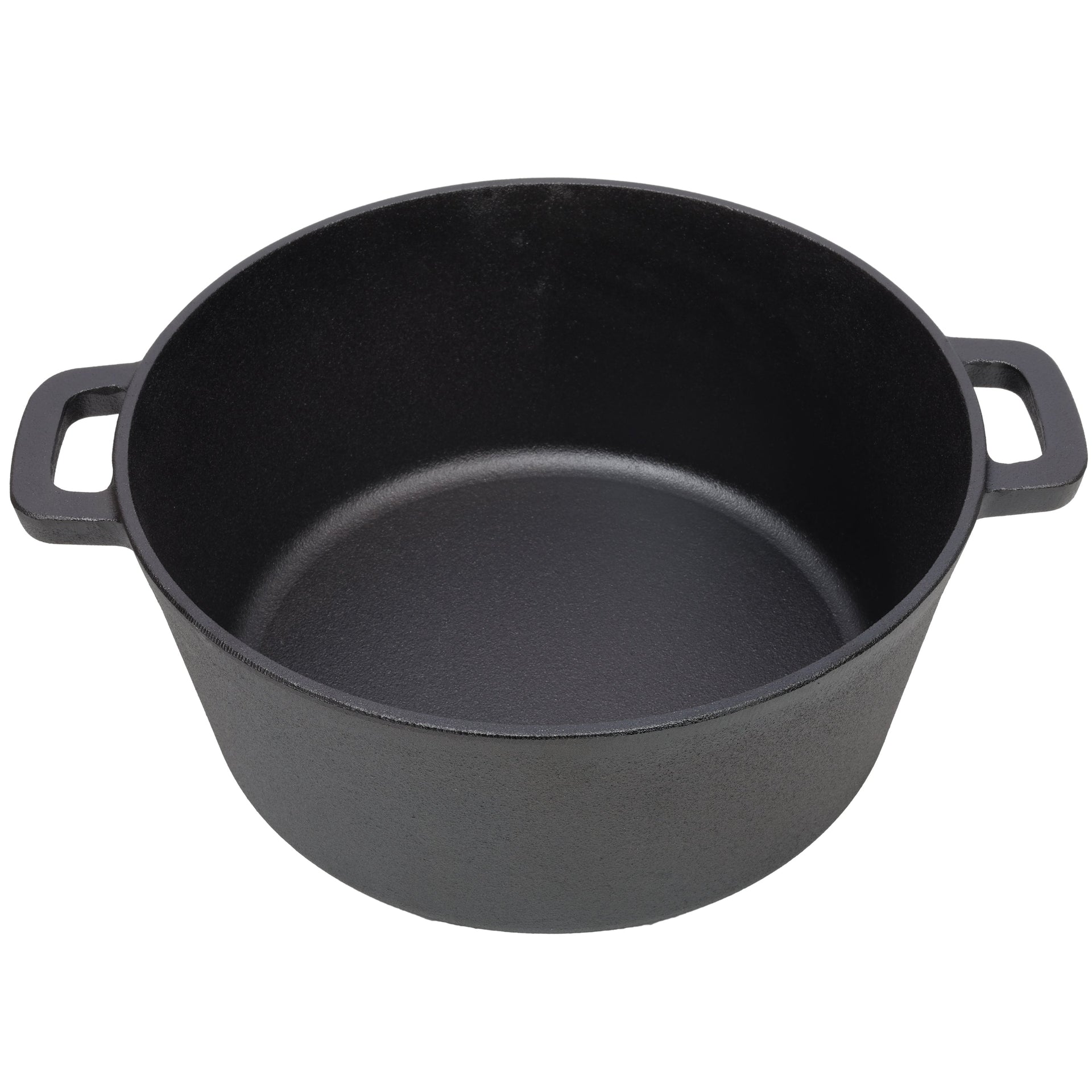 2-in-1 Cast Iron Dutch Oven – Pre-Seasoned 5QT Camping Pot with Rack