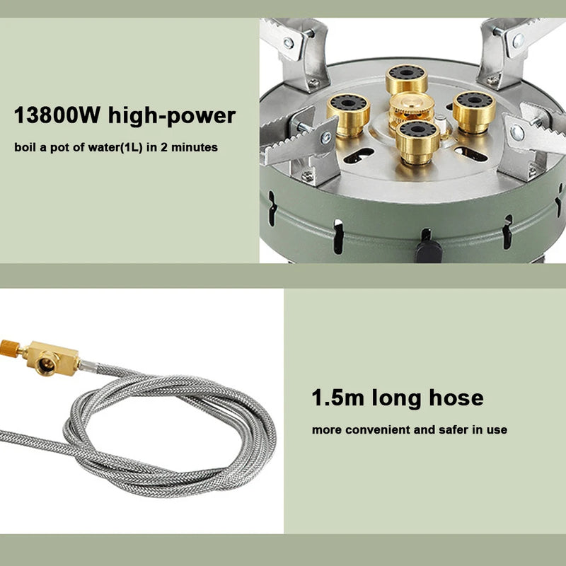 Portable Camping Gas Stove – High-Power Foldable Ignition Burner