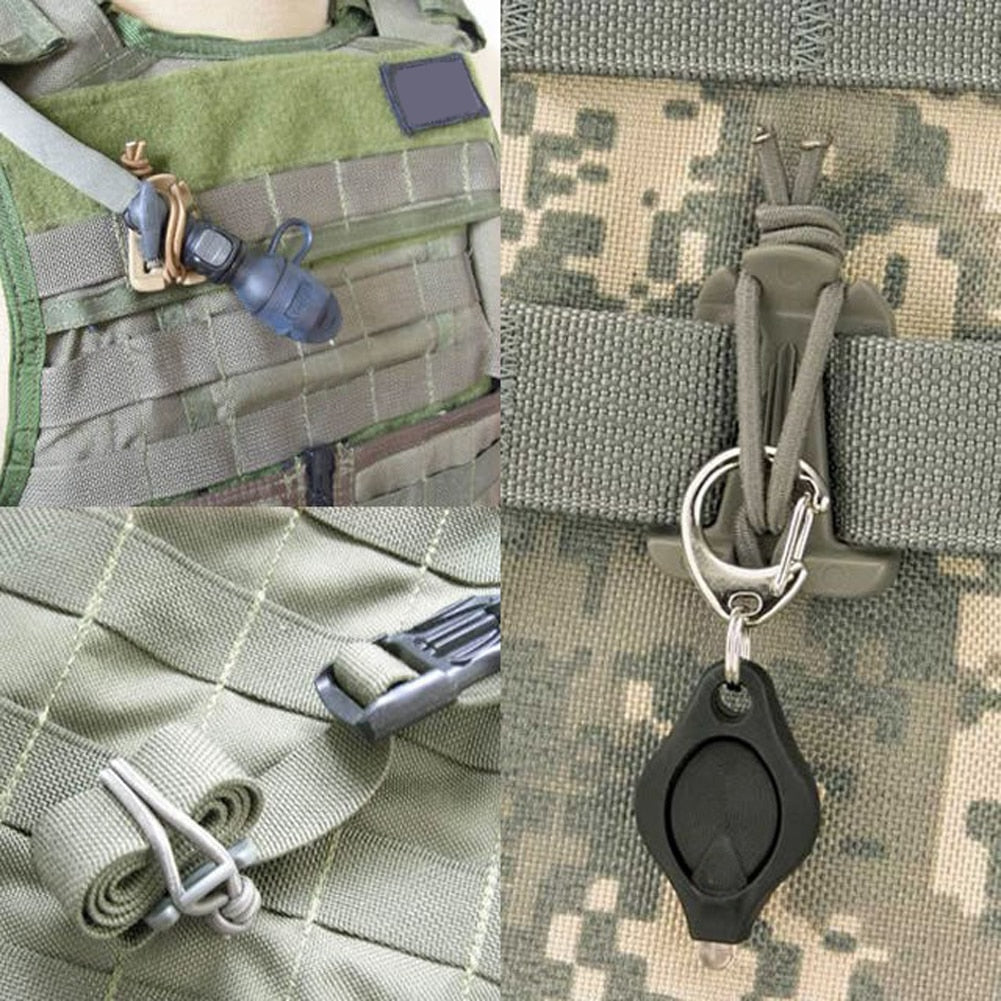 MOLLE Backpack Buckle Carabiner Clips – Nylon EDC Gear Hooks (1/2/5Pcs)