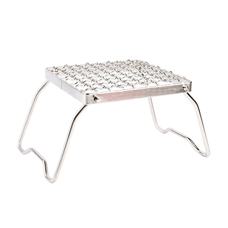 Stainless Steel Folding Stove Head Support – Portable BBQ Grill Stand