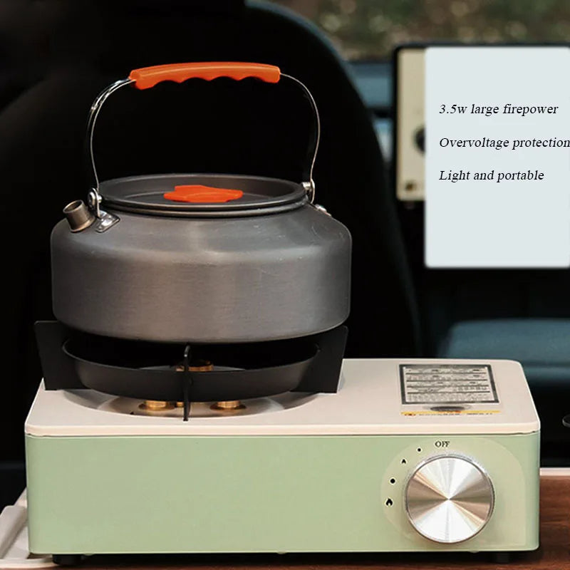 Mini Portable Gas Stove – 3.5KW Stainless Steel Camping Cooktop