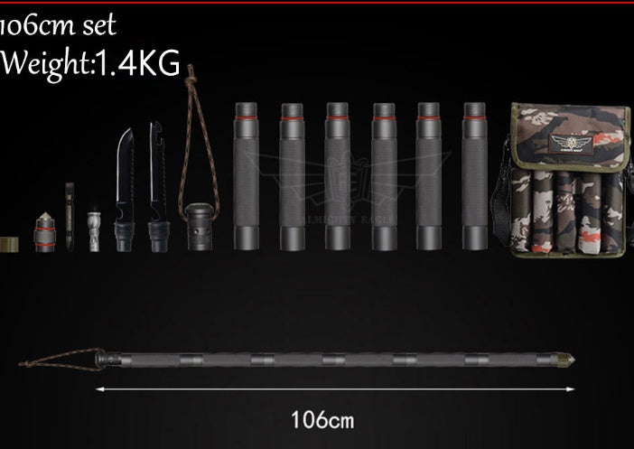 Tactical Hiking Walking Stick – Multifunctional Alpenstock
