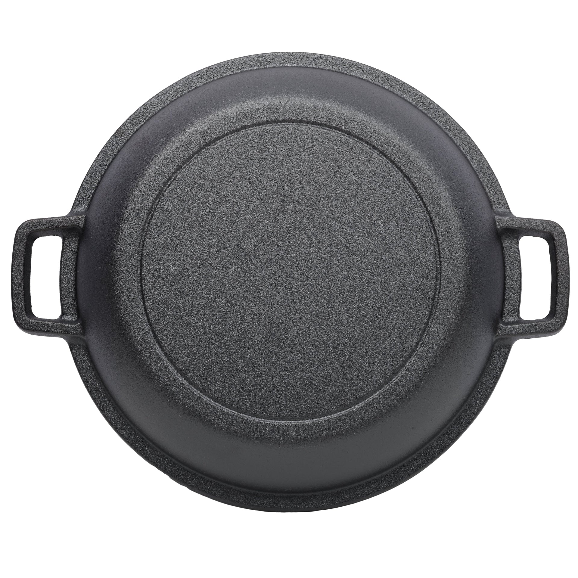 2-in-1 Cast Iron Dutch Oven – Pre-Seasoned 5QT Camping Pot with Rack