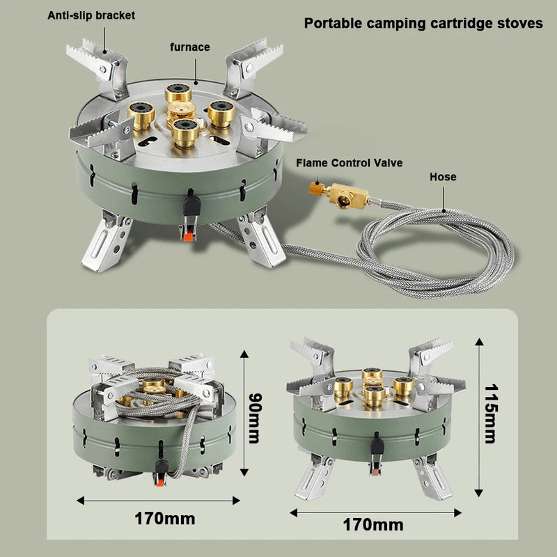 Portable Camping Gas Stove – High-Power Foldable Ignition Burner