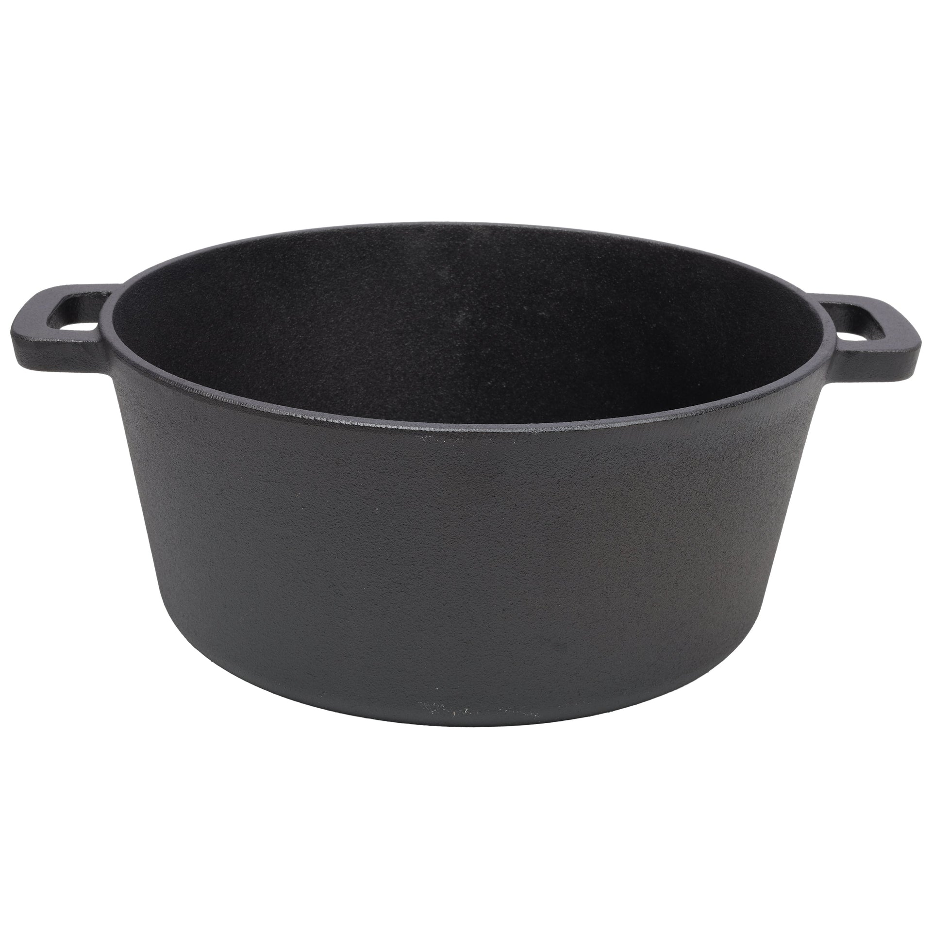 2-in-1 Cast Iron Dutch Oven – Pre-Seasoned 5QT Camping Pot with Rack
