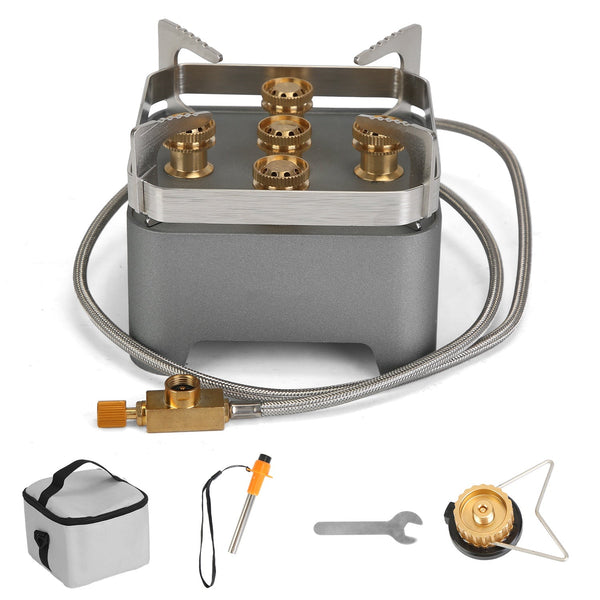 12,000W Portable Camping Stove – Windproof Backpacking Burner with Case