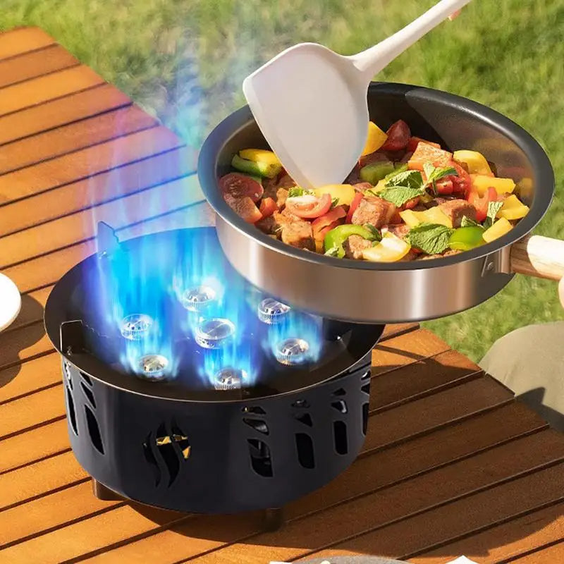 7-Core Camping Gas Burner – Portable Cassette Stove with Carry Bag