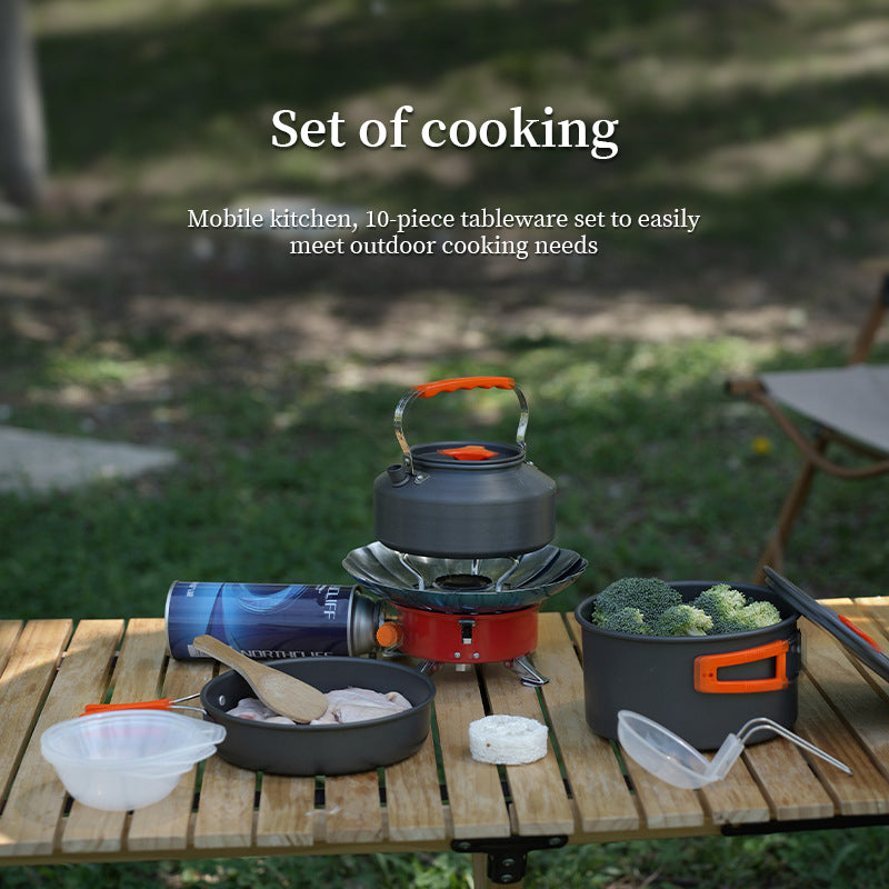 1–3 Person Camping Cookware Set – Lightweight Pot & Pan with Bag