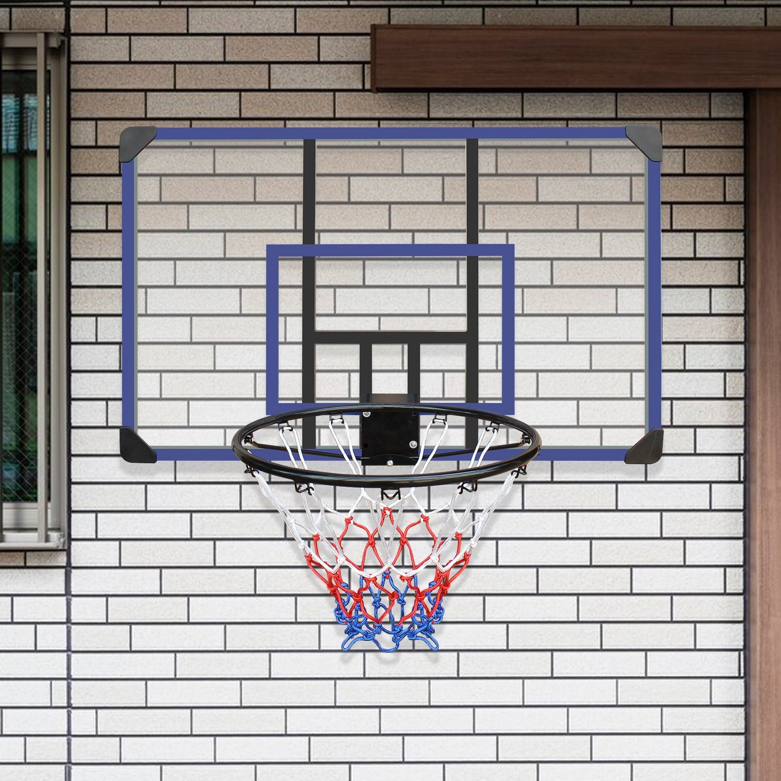 Wall-Mounted Foldable Basketball Hoop – 45x29” Shatterproof Backboard