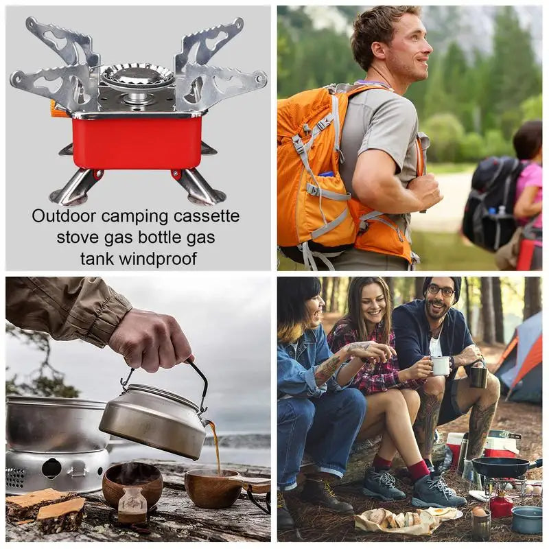 Foldable Windproof Camping Gas Stove – Portable Backpacking Burner