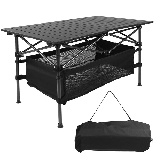 Folding Camping Table – Lightweight Aluminum Roll-Up Picnic Table
