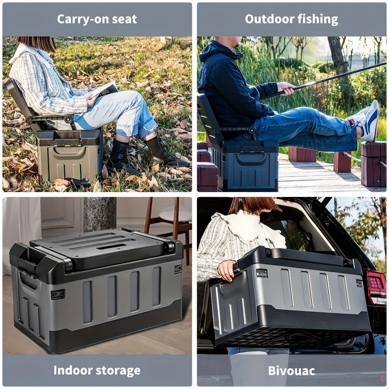 Foldable Camping Stool with Backrest – Portable Fishing Chair