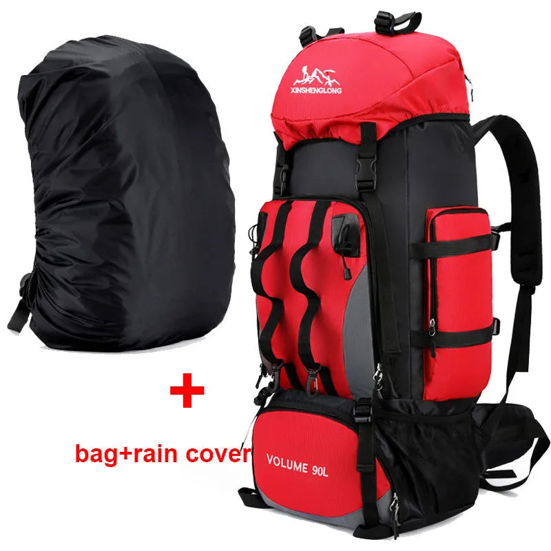 90L Waterproof Hiking Backpack – Large Capacity Trekking Rucksack