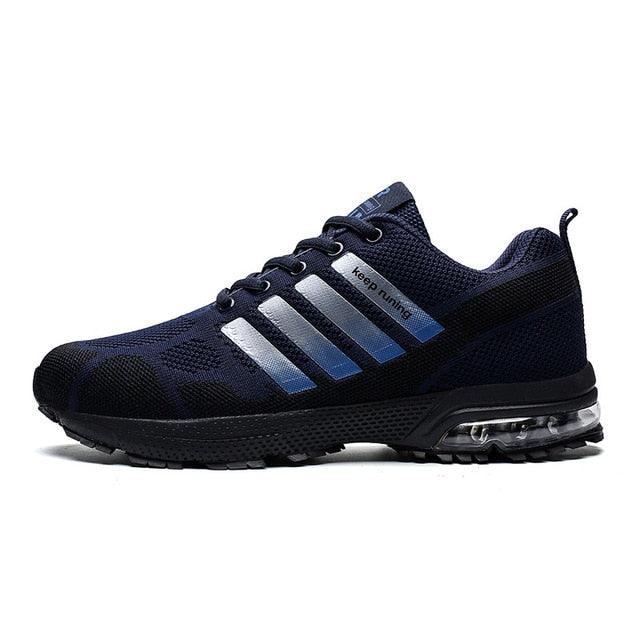 Men’s Air Cushion Lace-Up Running Sneakers – Breathable Athletic Shoes