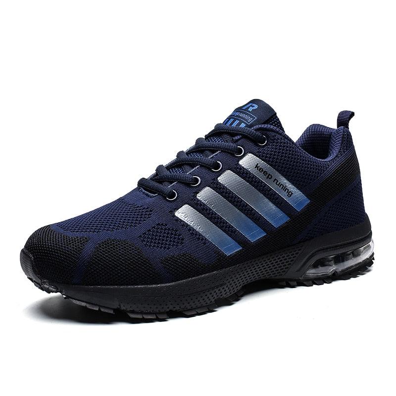 Men’s Air Cushion Lace-Up Running Sneakers – Breathable Athletic Shoes