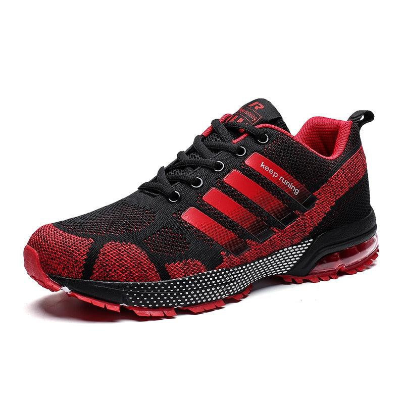Men’s Air Cushion Lace-Up Running Sneakers – Breathable Athletic Shoes