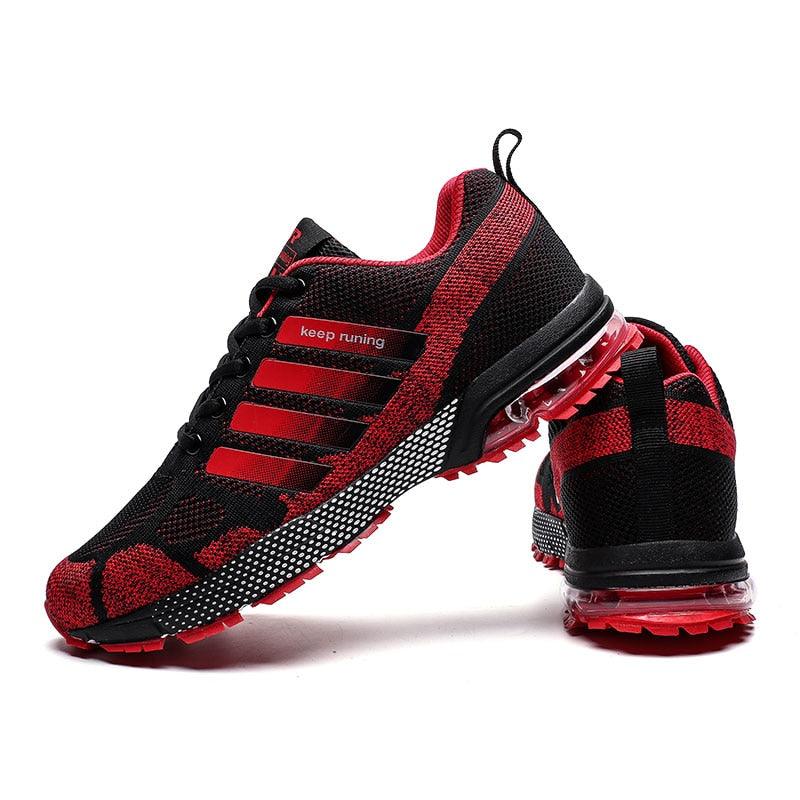 Men’s Air Cushion Lace-Up Running Sneakers – Breathable Athletic Shoes