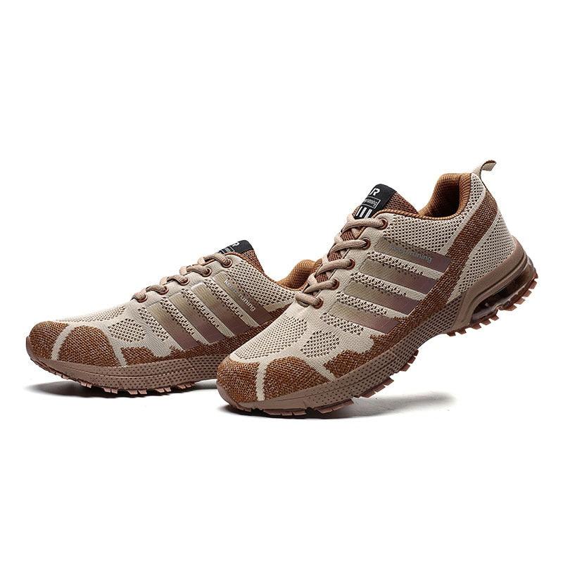 Men’s Air Cushion Lace-Up Running Sneakers – Breathable Athletic Shoes