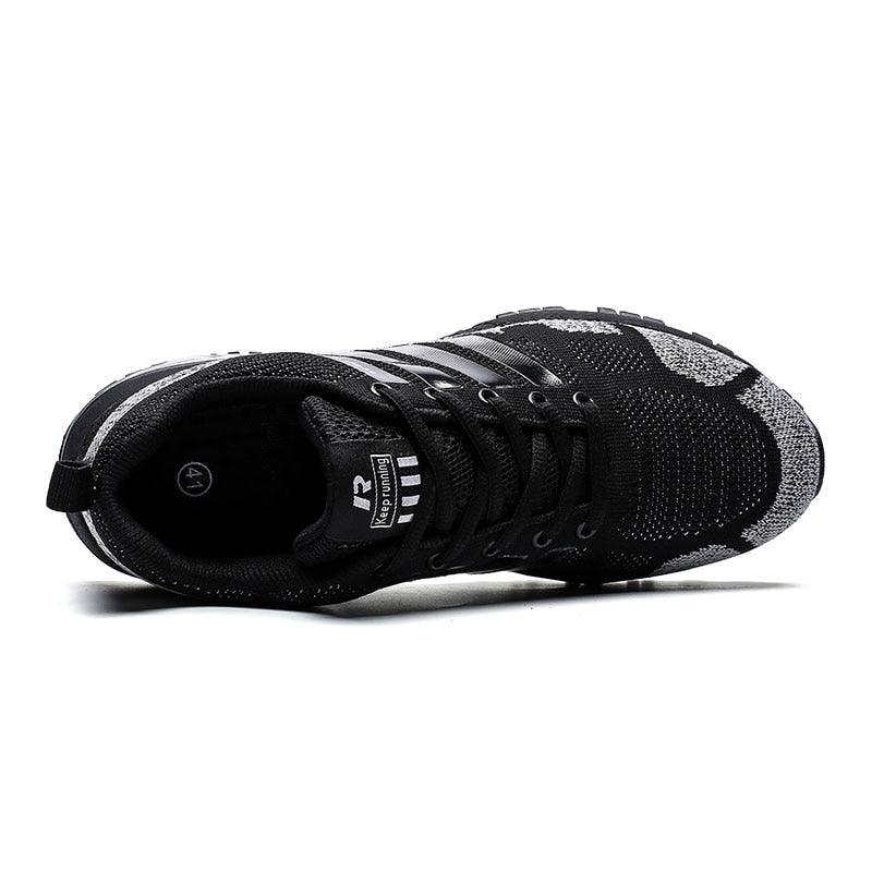 Men’s Air Cushion Lace-Up Running Sneakers – Breathable Athletic Shoes