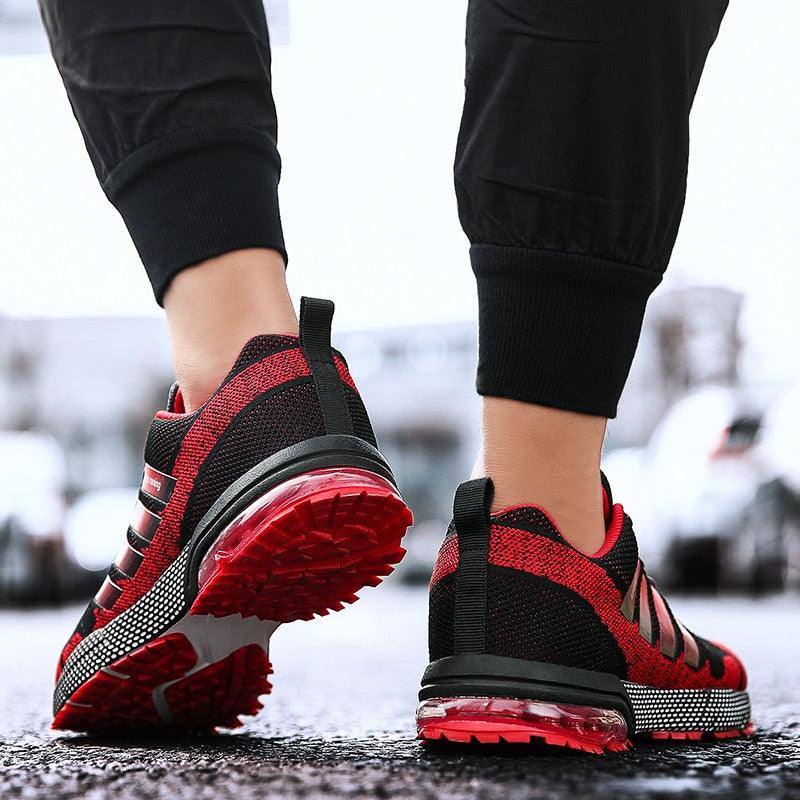 Men’s Air Cushion Lace-Up Running Sneakers – Breathable Athletic Shoes