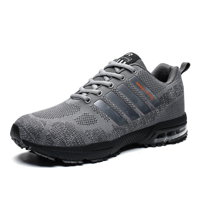 Men’s Air Cushion Lace-Up Running Sneakers – Breathable Athletic Shoes