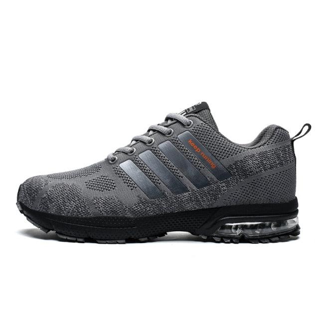 Men’s Air Cushion Lace-Up Running Sneakers – Breathable Athletic Shoes
