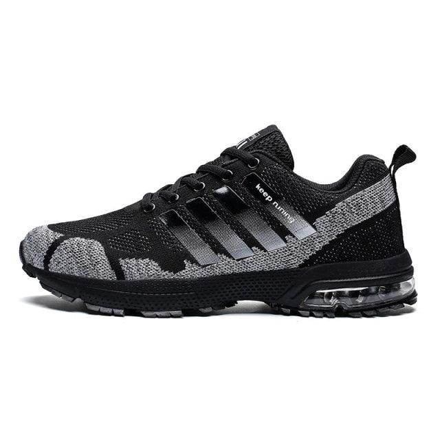 Men’s Air Cushion Lace-Up Running Sneakers – Breathable Athletic Shoes