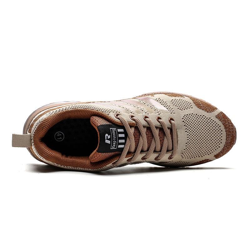 Men’s Air Cushion Lace-Up Running Sneakers – Breathable Athletic Shoes