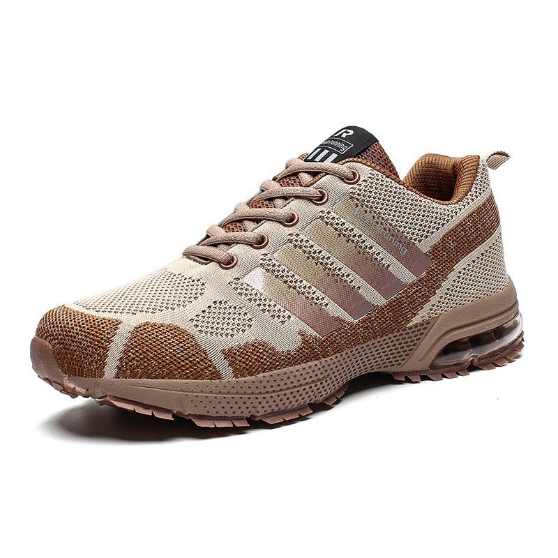 Men’s Air Cushion Lace-Up Running Sneakers – Breathable Athletic Shoes