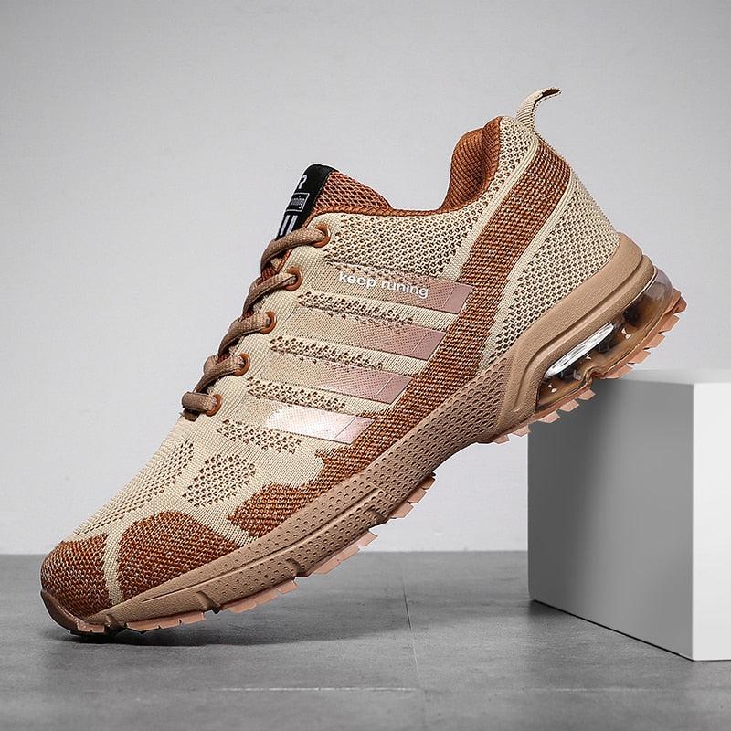 Men’s Air Cushion Lace-Up Running Sneakers – Breathable Athletic Shoes