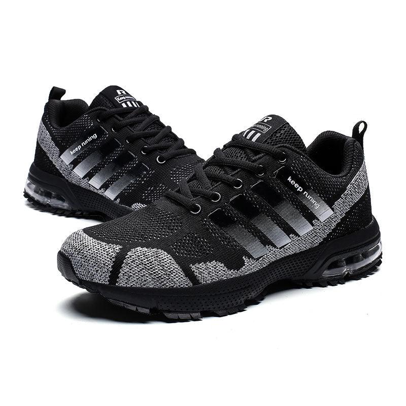 Men’s Air Cushion Lace-Up Running Sneakers – Breathable Athletic Shoes
