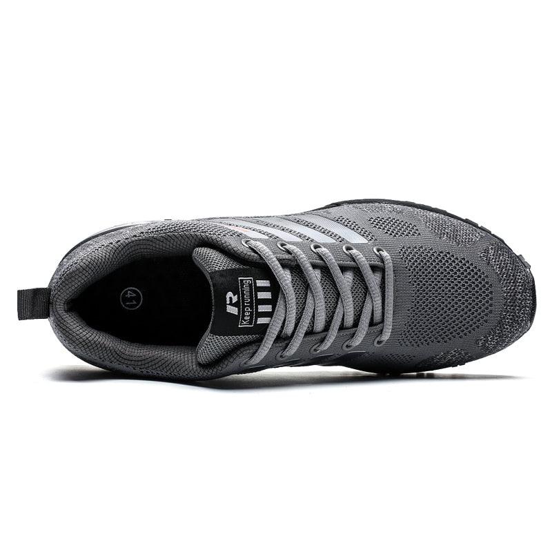 Men’s Air Cushion Lace-Up Running Sneakers – Breathable Athletic Shoes