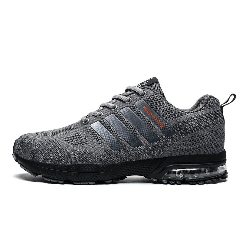 Men’s Air Cushion Lace-Up Running Sneakers – Breathable Athletic Shoes