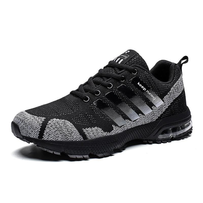 Men’s Air Cushion Lace-Up Running Sneakers – Breathable Athletic Shoes